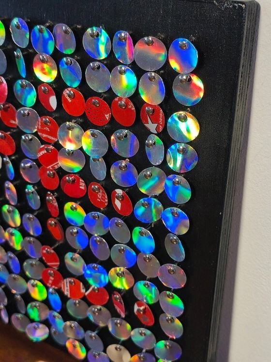 Image 1 of Mosaïque de canettes en aluminium à effet holographique