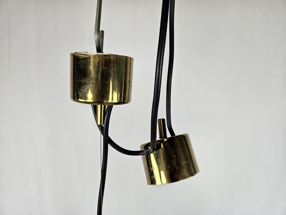 Image 1 of Large Ceiling Light In Murano Glass And Brass