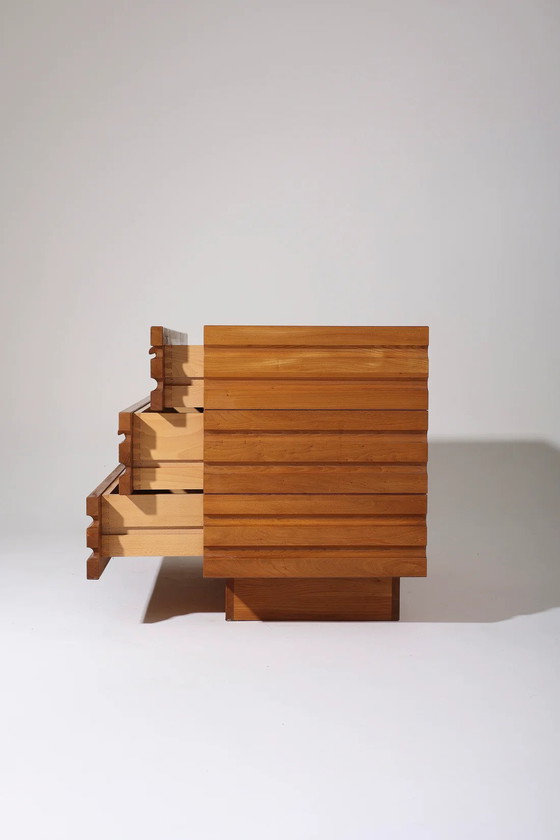 Image 1 of Maison Regain Chest of Drawers Buffet Elm Wood 1970 France