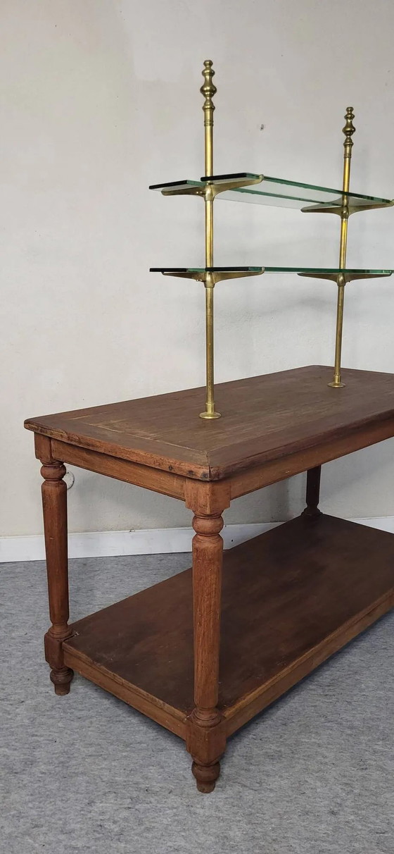 Ladentisch Möbel Schaufenstertisch – Sideboard, Glass, Brass, Industrieel (photo 8 of 11)