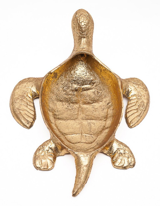 Set di 3 tartarughe portafortuna, Oggetti decorativi, Ottone, Oro, Dorato (foto 10 di 11)