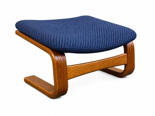 1960s/70s teak stool/ottoman by Svend Skippers Furniture Denmark – hockers en poefs, Textile