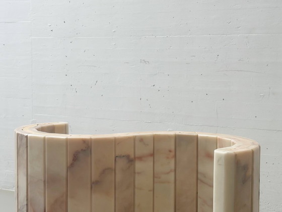 Mesa de comedor de cuarzo rosa, fabricada en Italia en la década de 1980. – made in italy, Mesas de comedor (photo 15 of 17)