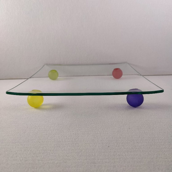 Image 1 of Montana Design glass fruit bowl, 1980s, vintage, postmodern