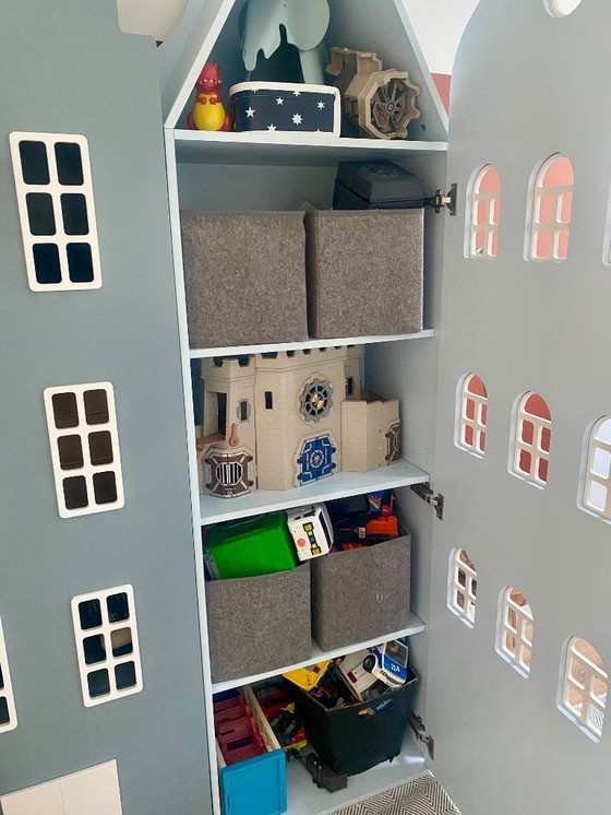 Image 1 of House Closet 216*60*40 | Petrol + Light Blue