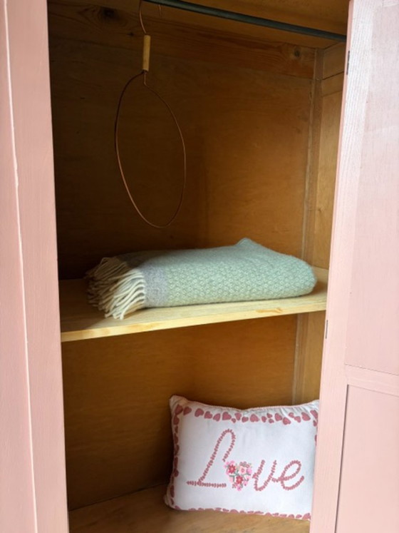 Antique vintage Art Deco wardrobe with mirror, restyled – Wood (photo 8 of 19)