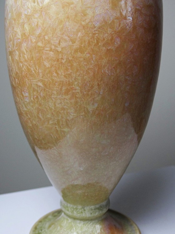 Image 1 of Jarrón balaustre, cerámica, esmalte cristalino, Bernard Guipouy, Atelier du Bol Doré
