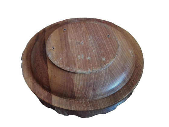 Image 1 of Vintage Hand Carved Wooden Bowl, Dish, Plate 