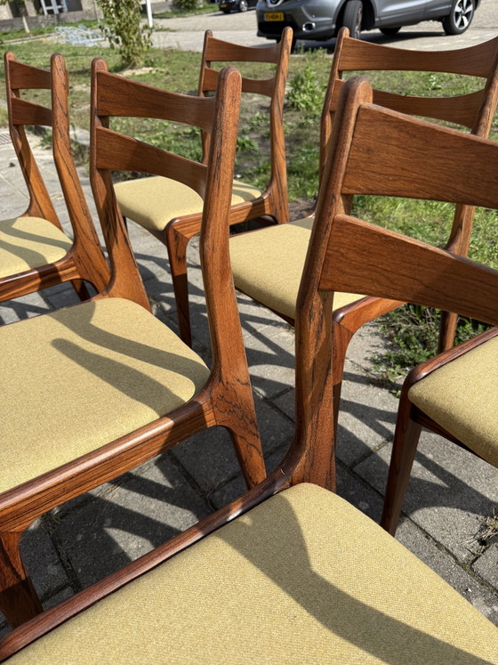 Set di 6 sedie da pranzo danesi restaurate anni ‘60 – Legno, Lana (photo 15 of 15)