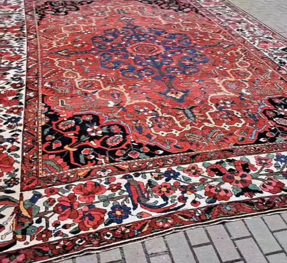Ancien Tapis Persan en Laine Tissée à la Main. Très Bon État. – Wool (photo 6 of 6)