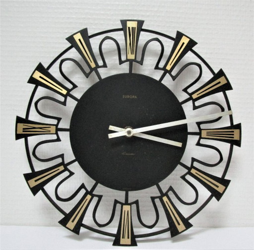 60's design metal wall clock