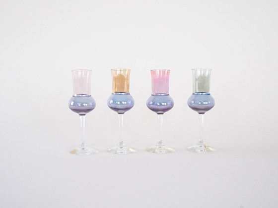 Image 1 of Set di bicchieri color pastello, design italiano, anni '70, made in Italy