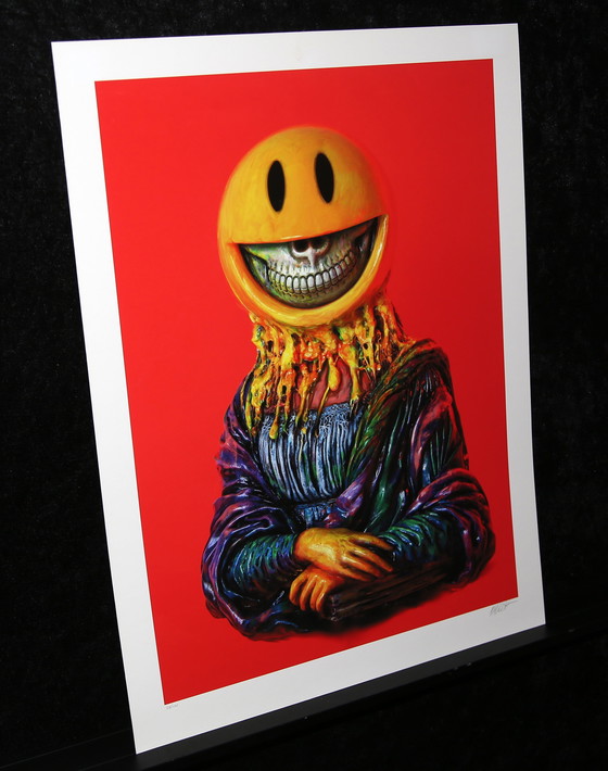 Image 1 of "Mona Lisa Grin" de Ron English, impresión pigmentada firmada 38/200, edición 2020