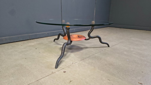 Mesa de centro de hierro forjado de DAB, década de 1970 - Países Bajos