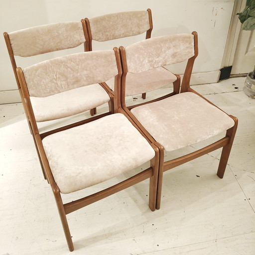 Vintage Danish dining room chairs refurbished