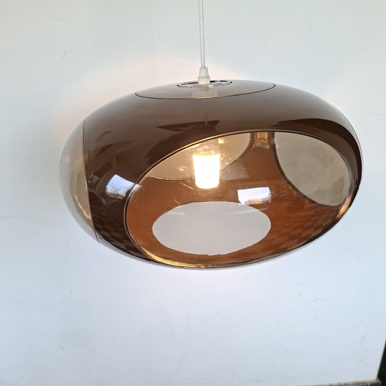 Image 1 of Massive Bug Eye brown vintage space age lamp