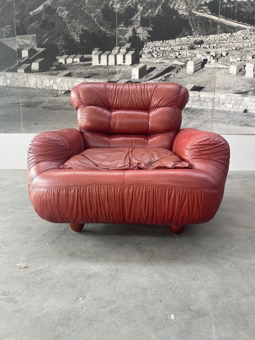 1970 Sculpturale Italiaanse design fauteuil Beltrami di Bagnolo