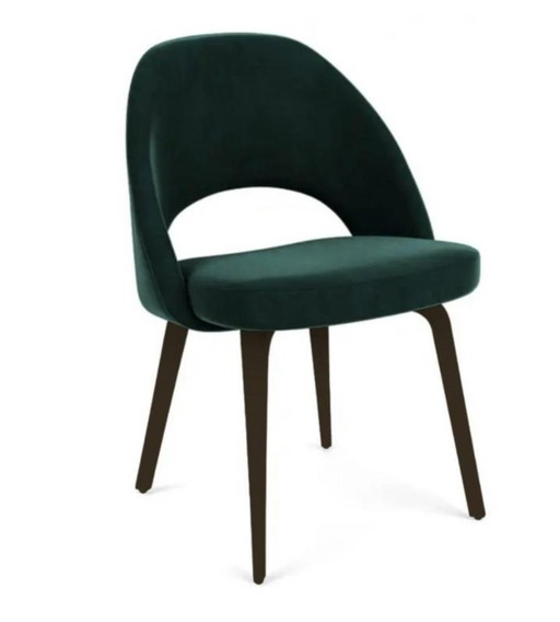 5x Knoll Saarinen Conference Dining Chair Dark Green