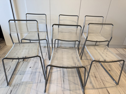 Ensemble de 6 chaises Melker de Lisa Norinder pour IKEA – Design scandinave spaghetti des années 1990