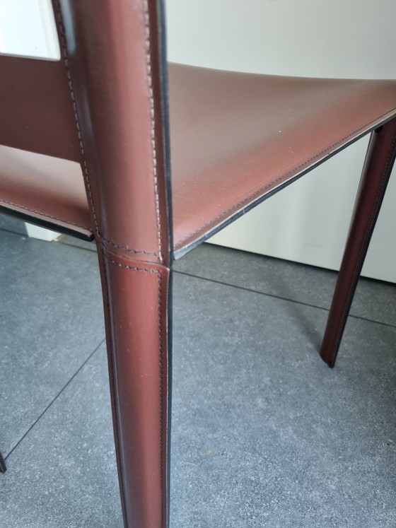 Set aus 4 Ladderback Esszimmerstühle – de Couro of Brazil, Leather (photo 4 of 8)