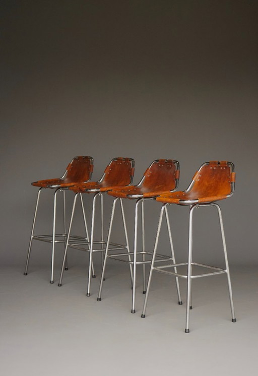 Bar Stools attributed to Dal Vera for Charlotte Perriand/ Les Arcs, 1960s, Set of 4