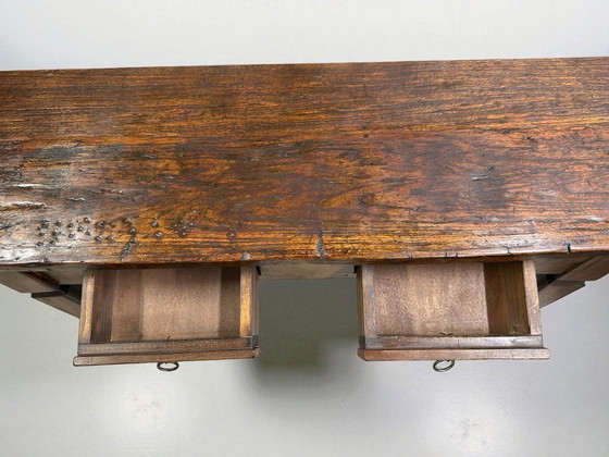 Image 1 of Tavolino laterale / consolle in autentico legno massello