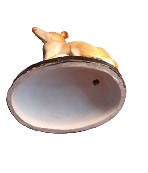 Image 1 of STAFFORDSHIRE COOKIE CHINA GREYHOUND