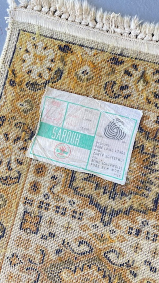 Image 1 of TAPIS Sarouk VINTAGE Moutarde