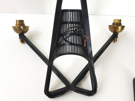 Image 1 of SET DI 3 APPLIQUE VINTAGE ANNI '50, ACCIAIO E OTTONE, STILE ROCKABILLY ANNI '50