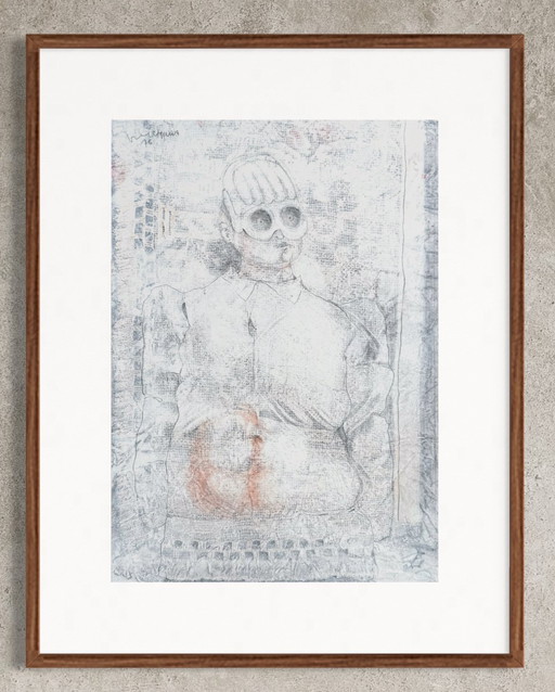Robert Detheux "Le secrétaire particulier" painted in 1976