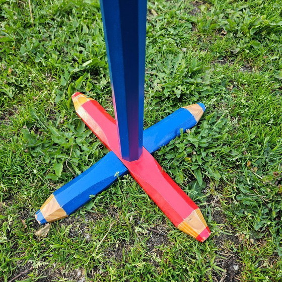 Image 1 of Vintage Pierre Sala "Crayon" Coat Rack – 1980s Memphis Style