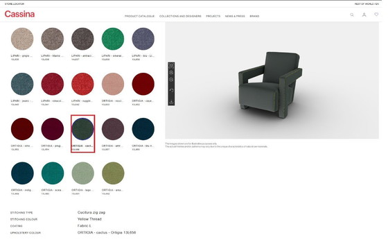 Image 1 of Sillón Cassina UTRECHT (NUEVO 2025) en terciopelo ORTIGIA VERDE CACTUS Lincoln 13L 656