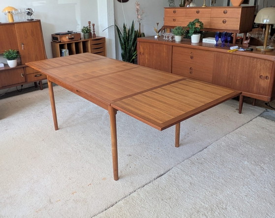 Image 1 of Vintage Scandinavian teak extendable dining table