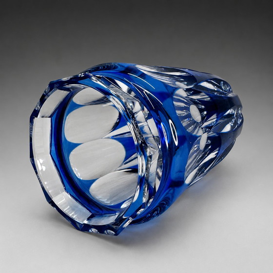 Image 1 of Val Saint Lambert Art Deco vase cut to clear, ca. 1950