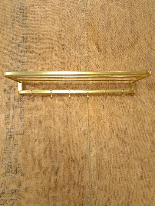 Porte-manteau en forme de train, couleur or, avec crochets, n° 18