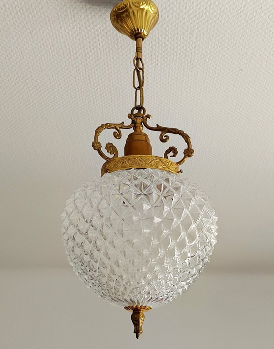 Ciondolo a forma di ananas in stile Hollywood Regency – Lampade a sospensione, Brass (photo 7 of 7)