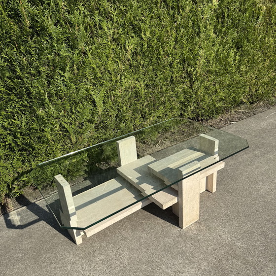 Image 1 of Tableaux Brutalist travertin