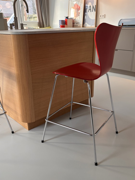 Image 1 of 4 sgabelli da bar Fritz Hansen Serie 7