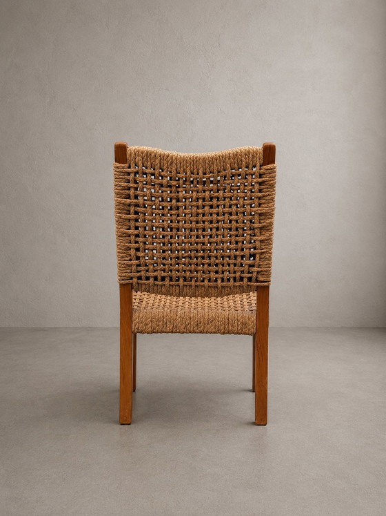 Poltrona francese vintage in corda – anni '50 – stile Audoux & Minet – Poltrone, Rattan, Wood (photo 7 of 7)