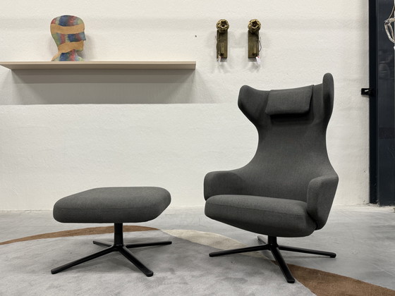 Image 1 of Vitra Grand Repos con poggiapiedi grigio melange