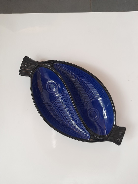 Image 1 of Piatto doppio per pesce in ceramica danese