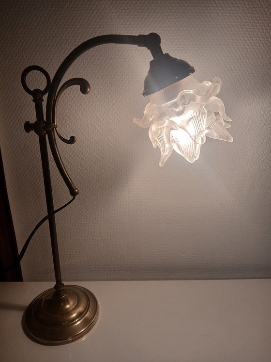 Image 1 of antique tulip lamp