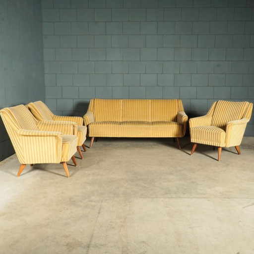 Coin salon vintage – velours – années 1960 – zithoek, Textile (photo 2 of 28)