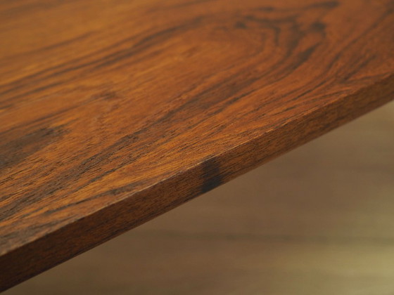 Danish Teak Veneer Coffee Table on Metal Legs, 1960s – Wood (photo 7 of 9)
