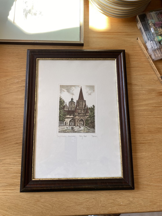 Image 1 of Gravure originale Behrens Ingolstadt Kreuztor