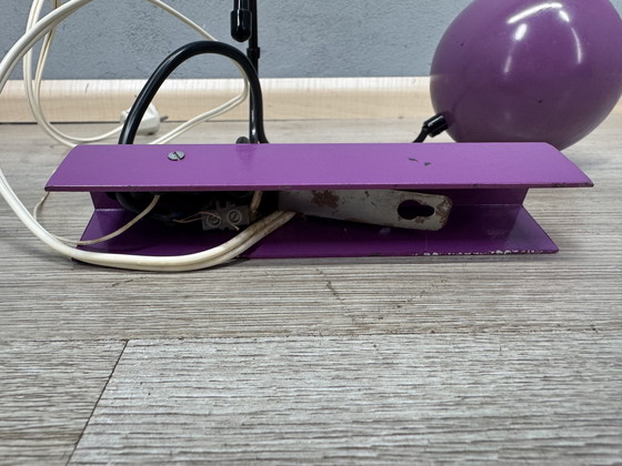 Image 1 of Purple wall lamp in retro Gepo style