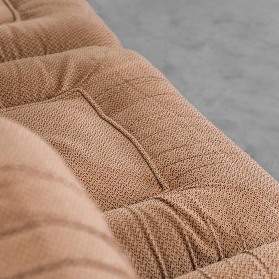Image 1 of SET DI 3 POLTRONE MODULARI IN TESSUTO BEIGE ANNI ’70 VINTAGE MODERNARIATO