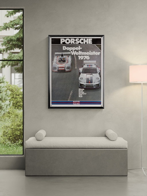 Porsche Martini Racing Doppel-Weltmeister 1976 – Originele vintage Porsche poster van Werbeagentur Strenger – (photo 2 of 8)