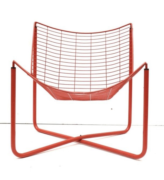 Image 1 of Chaise en fil rouge Jarpen Niels Gammelgaard années 80 - IKEA original