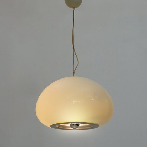 Image 1 of Lustre « Noir et Blanc » des frères Castiglioni pour Flos, années 1960